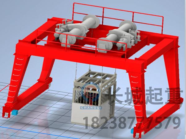 甘肅蘭州門式起重機 豎井龍門吊的結構形式和起升機構